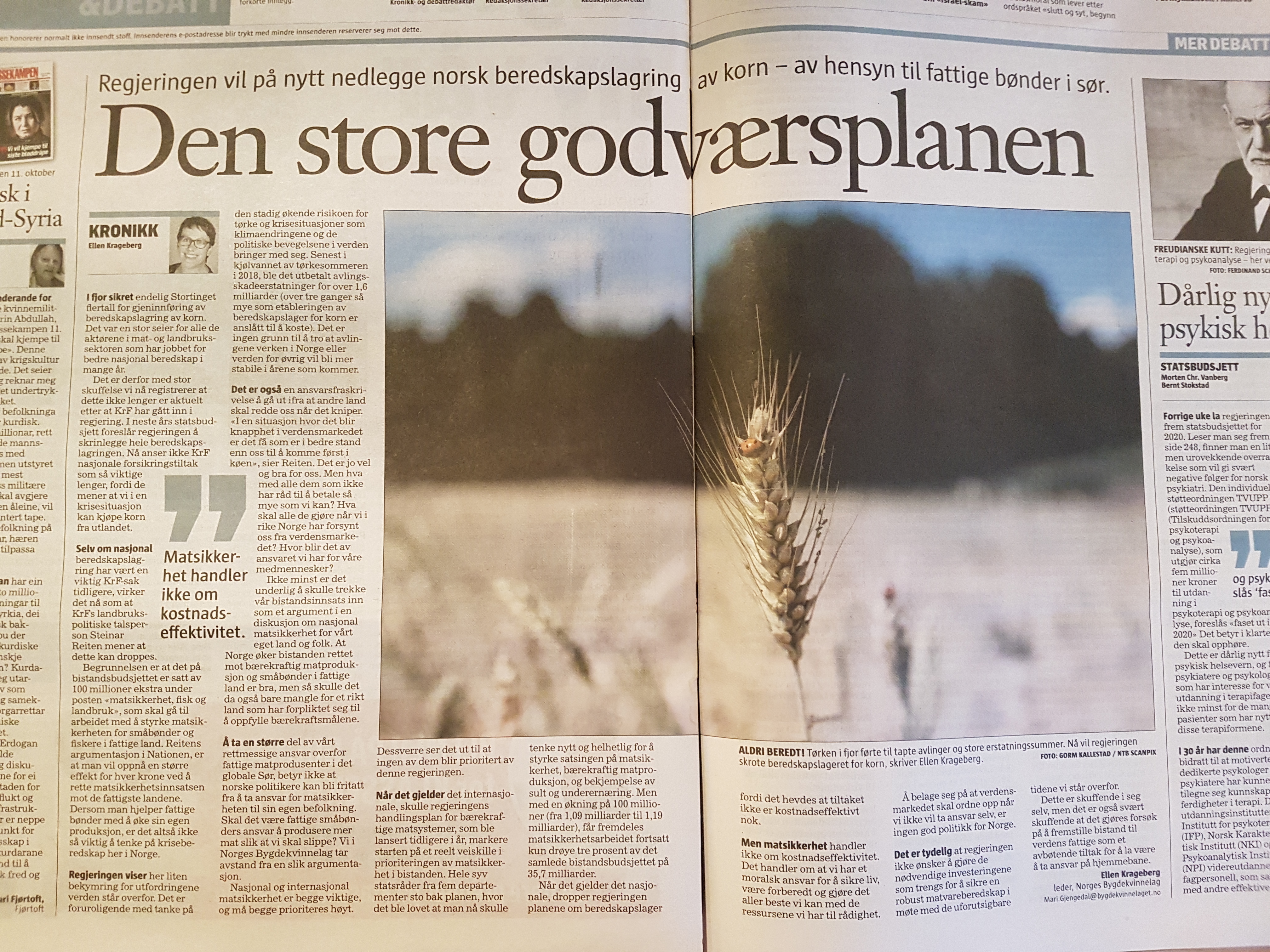 Kronikken på trykk i Klassekampen