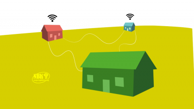 Norges Bygdekvinnelag sine delegatar samlast over videomøte for å halde landsmøte i 2020. Illustrasjon Jens F. Anderssen