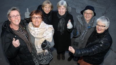 Medlemmer av valgnemnda i Norges Bygdekvinnelag: Inger Amb, Jorunn Sande Karlsen, Torunn B. Solberg, Gunvor D. Friisvold, Norunn S. Hornnes, Sissel Åkre. Foto: Helle Cecilie Berger.