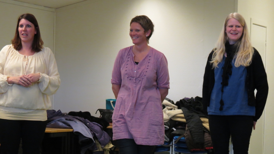 Tre av de yngre medlemmene i laget, Lena Nerdrum, Cecilie Kvan Rygh oh Nina Traet