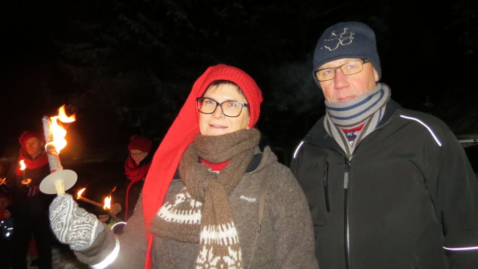 Tone og Leif Ness. Tone var den som tok initiativet til julerantenningen i år 2000n