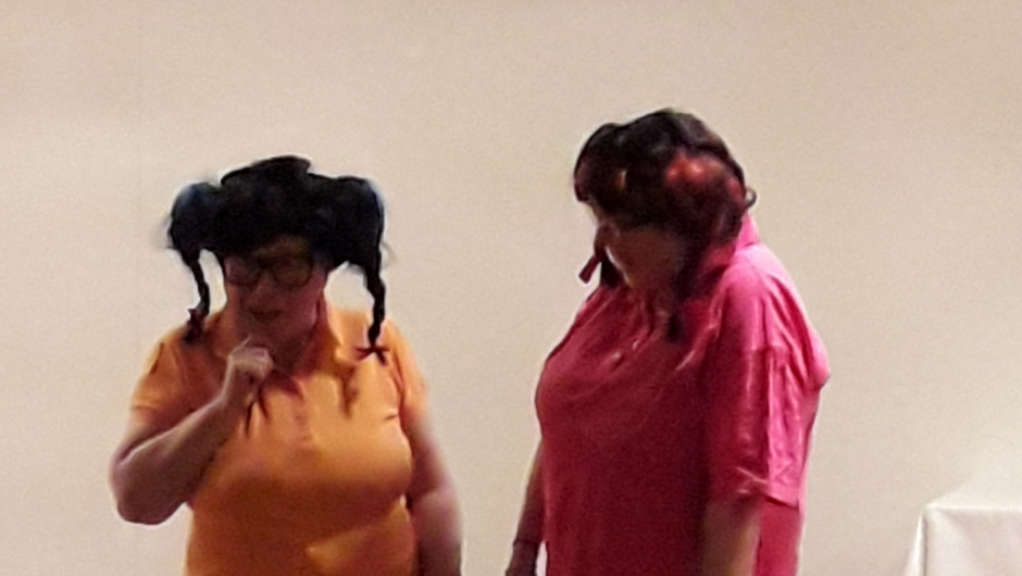 Turid Sørdal og Kari Sørvaag underholdt gjestene. Foto: Kristin Green Johnsen