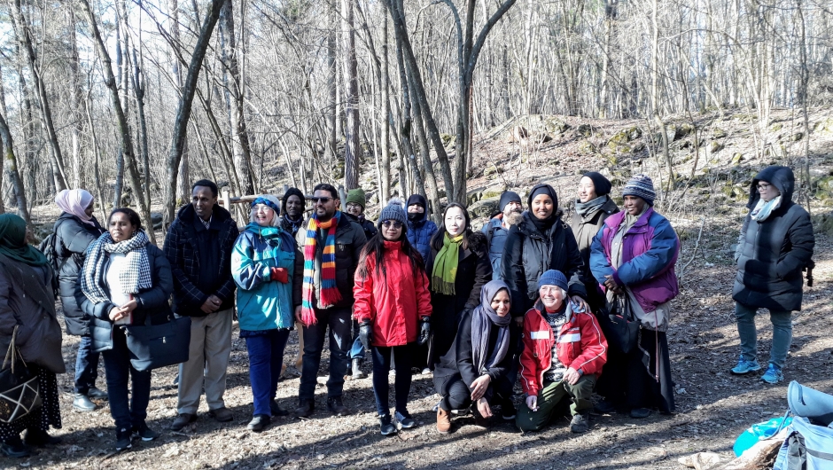 Det var mange på vårtur