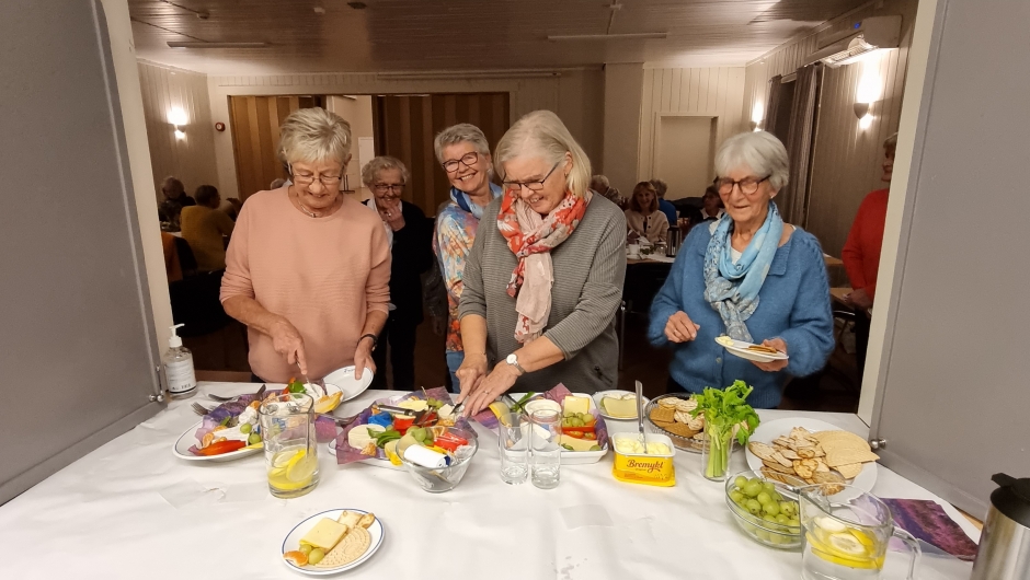 Osteanretning er servert Osteanretning er servert