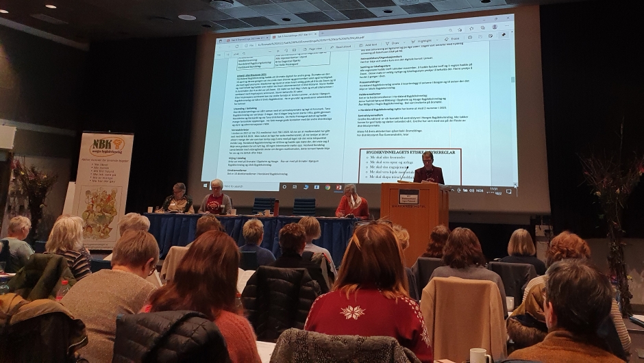 Àsa gjekk gjennom årsmeldinga Foto:Bdb