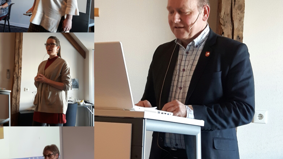 Leiar i Sogn og Fjordane Bygdekvinnelag Jenny Myklenust opna møtet. Varaordfører i Florø Jan Henrik Nygård fortalte om kommunen. Leiar i Sogn og Fjordane Bygdekvinnelag Jenny Myklenust opna møtet. Varaordfører i Florø Jan Henrik Nygård fortalte om kommunen.
