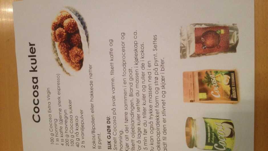 Oppskrift på sjokoladeboller.