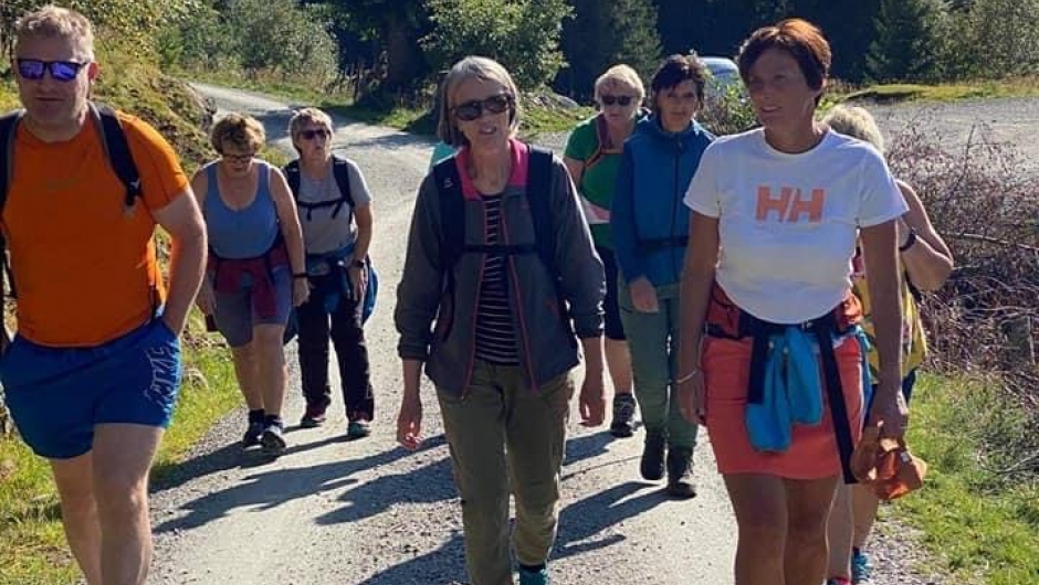 På veg opp frå Tverberg.