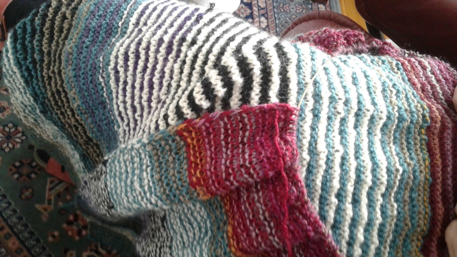 Mye flott blir til på strikketreff!!!