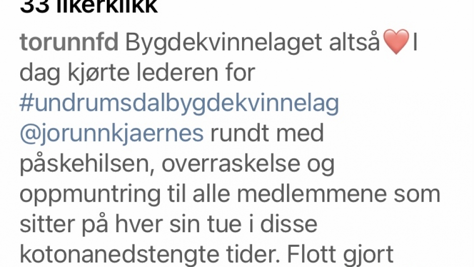 Tilbakemelding fra et medlem