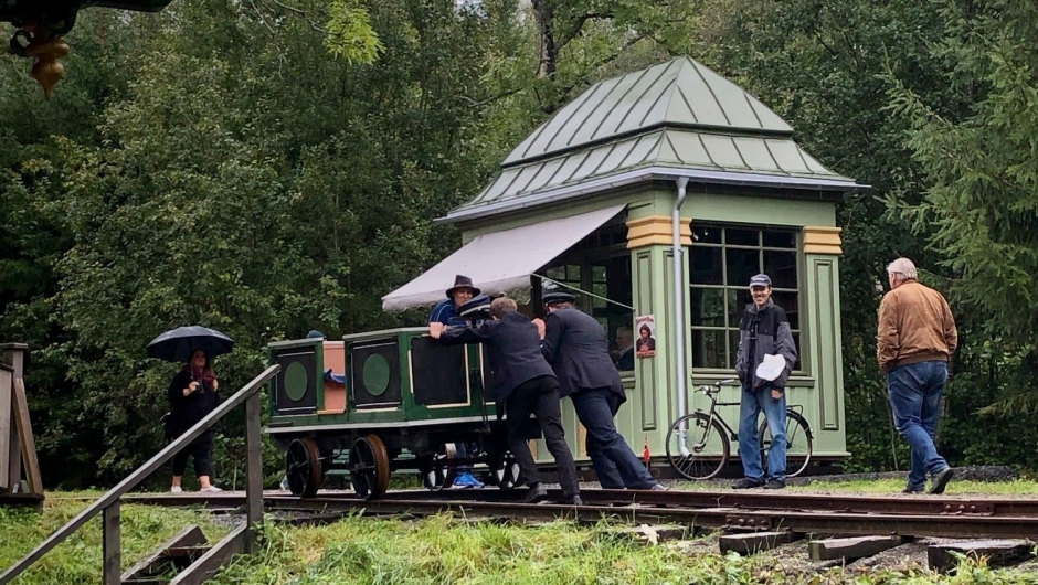 Denne flotte Glosimodt-kiosken til Museumsforeningen Vestfold Privatbaner Denne flotte Glosimodt-kiosken til Museumsforeningen Vestfold Privatbaner