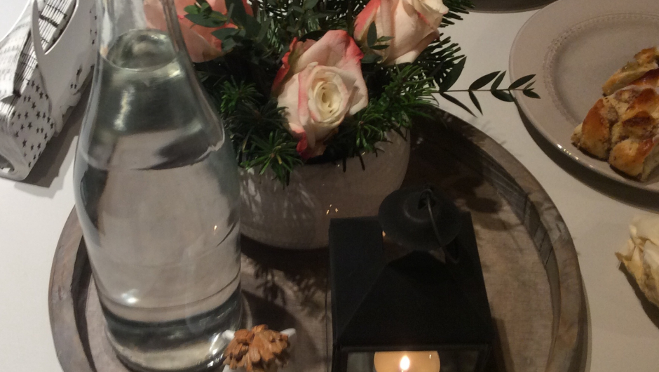 Pyntet med salgsartikler