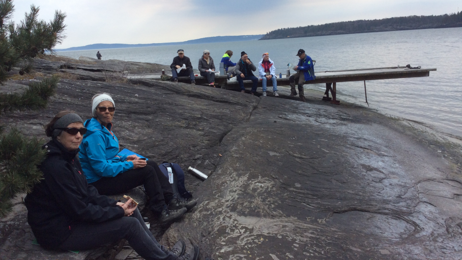 Kaffe og matpakke. Og Dajm!