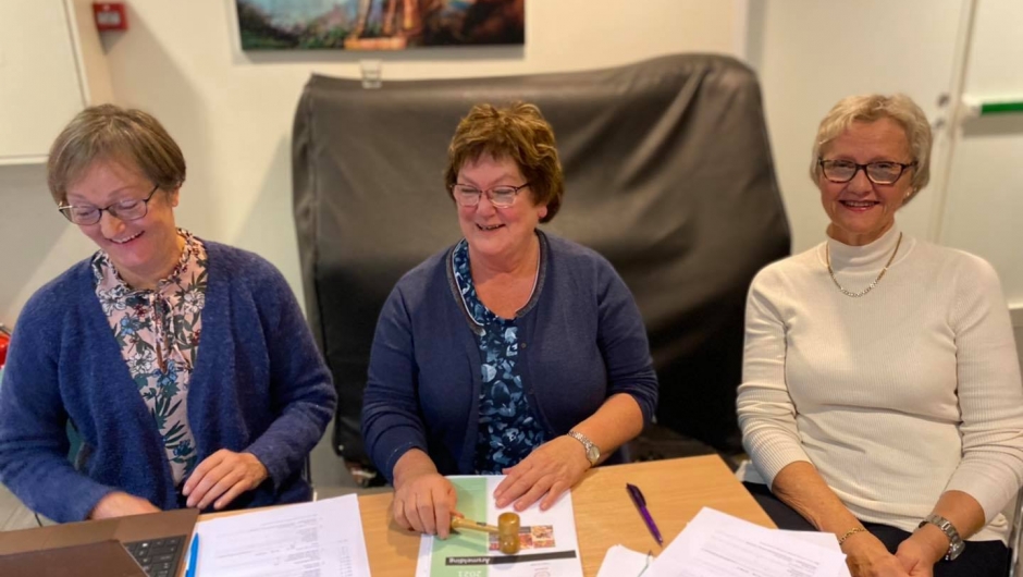 Deler av styret, med god kontroll over kveldens valg