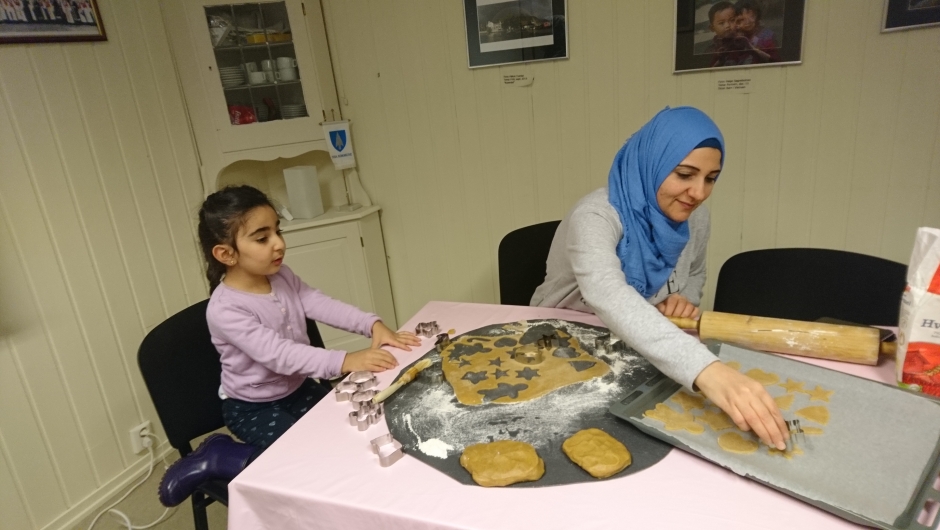 Foto: Evelyn Rabbe Rasha fra Syria med sin søte datter