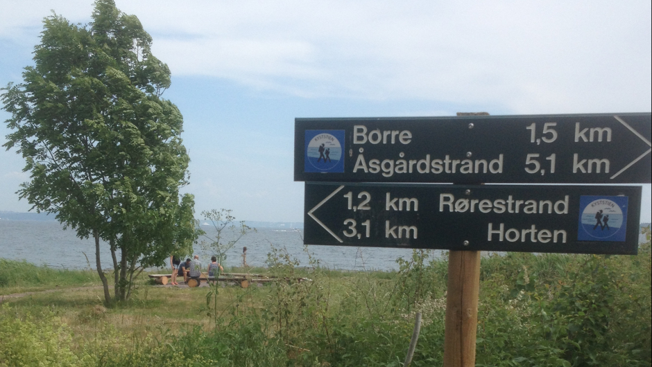 Vi gikk fra Borrestranda til Rørestrand og retur.