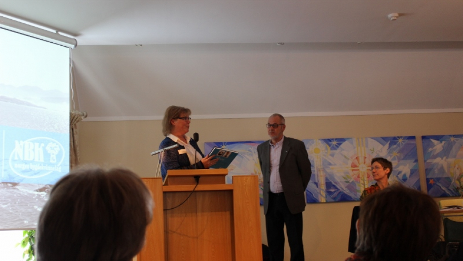 Ordfører i Larvik hilsen årsmøtet Foto: VBK