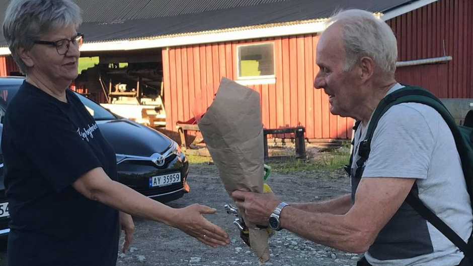 Vel fortjente blomster til Tor-Erik Vel fortjente blomster til Tor-Erik