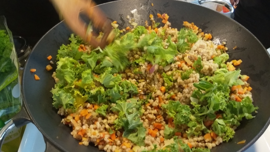 Byggsalat med grønnkål Byggsalat med grønnkål