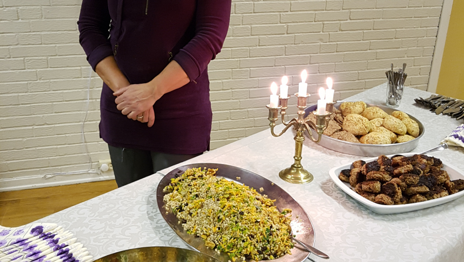 Dorthe serverte oss deilige smaksprøver basert på urkornet Bygg.