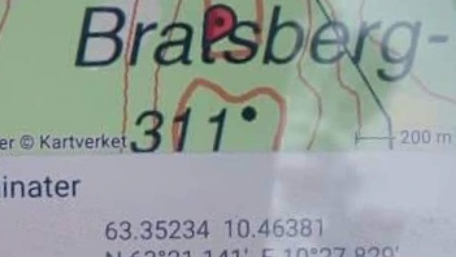 Koordinatene til Bratsbergåsen