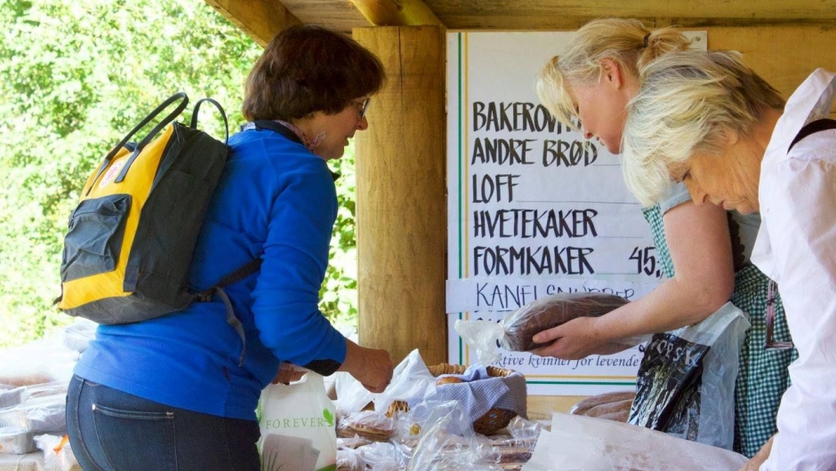 Elisabeth Hannevold Johannessen og Ingeborg Sølverud ved bakestanden