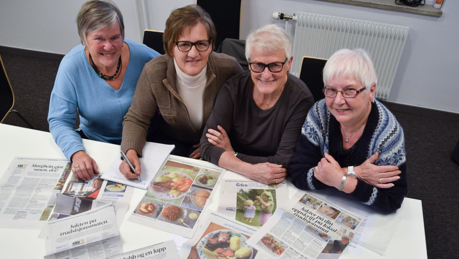 F.v. Astri M. Haukvik, Laila Glittenberg Moen, Vera Tinnes Solaas og Randi Brøndahl. Foto: Jens Marius Hammer, Telen