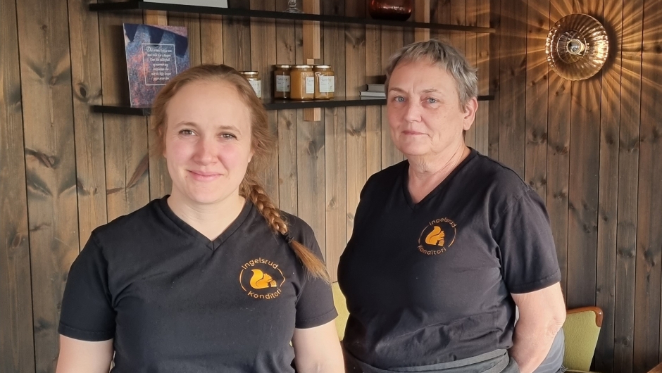 Med mamma på laget: Andrea Ingelsrud har valgt å bosette seg i heimtraktene og satse på konditori og kafé sammen med sin mor, Anne Grethe Sandnes. Foto: Ingelsrud konditori.