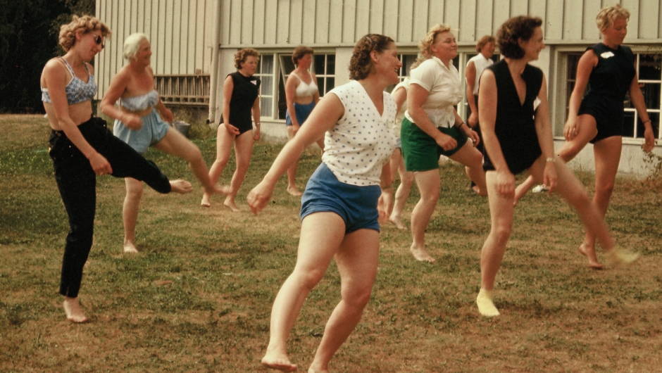 Kurs i husmortrim anno 1959. Kurs i husmortrim anno 1959.