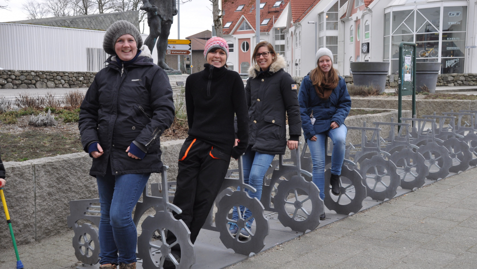 Anniken Sørensen (t.v), Tone Ravnås, Trine Sande og Marianne Goa er fire av medlemmene i styret i Randaberg Bygdekvinnelag. Foto: Jane Brit Sande/Bondevennen