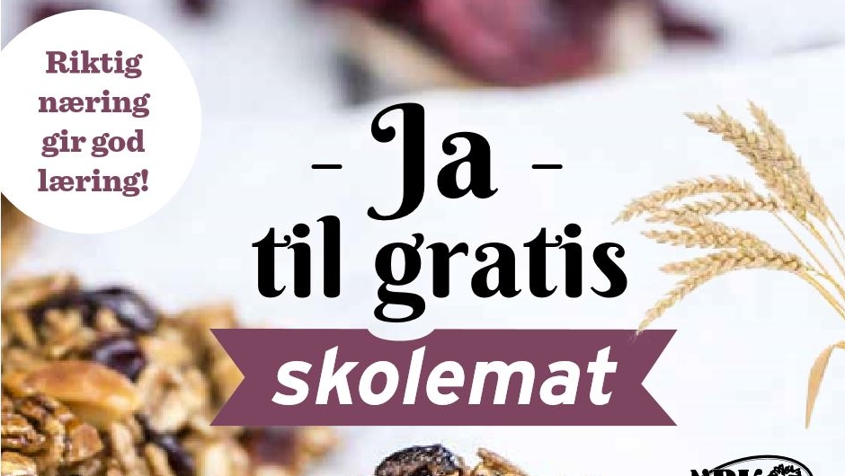 Ja til gratis skolemat. Riktig læring gir god næring. Foto: Norges Bygdekvinnelag