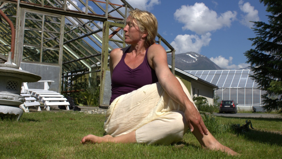 Merete Myklebust frå Norddal satsar på glamorøs camping og yoga. Foto: Privat.