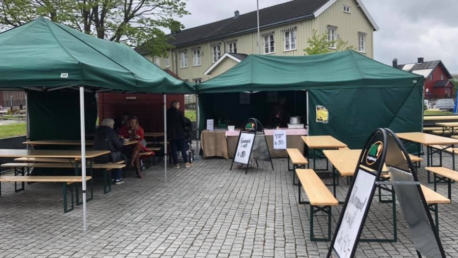 Fin plass, men tidvis litt våt Fin plass, men tidvis litt våt