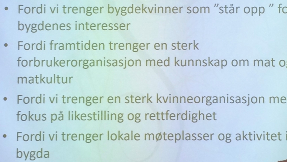 Derfor er vi med i Bygdekvinnelaget Derfor er vi med i Bygdekvinnelaget