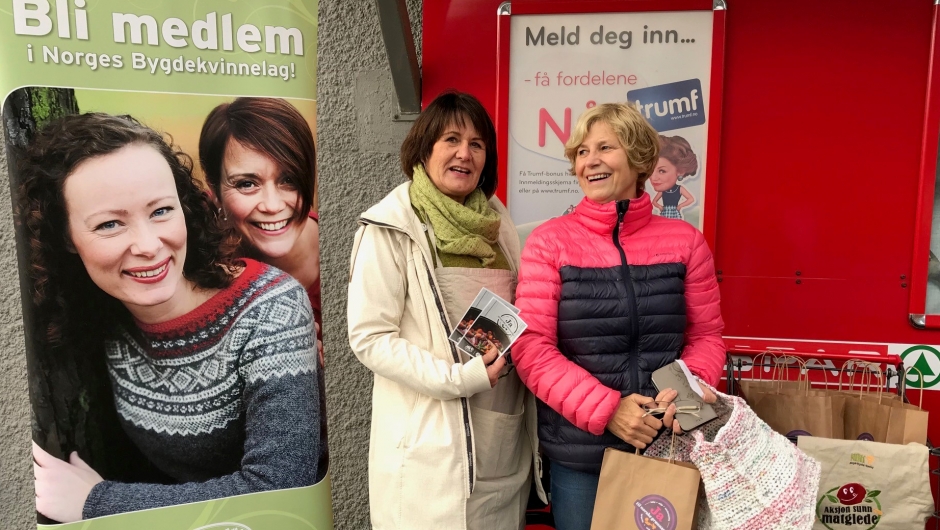 Erla Hoel var heldig og fekk seg ein pose gronsaker Erla Hoel var heldig og fekk seg ein pose gronsaker