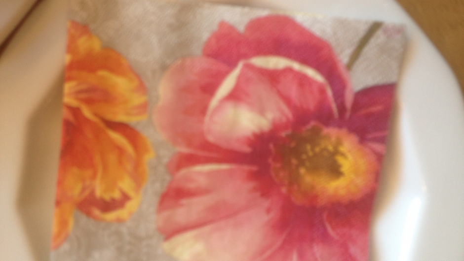 En blomsterfin serviett