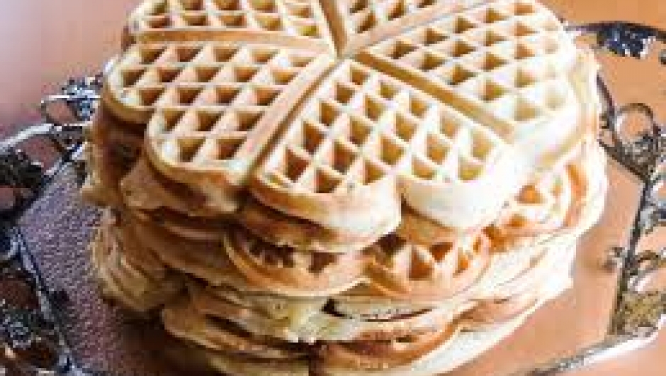 Salg av kaffe og vafler.