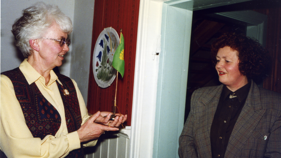 Og fra VBKs Inger F Næss fikk vi et fint bordflagg