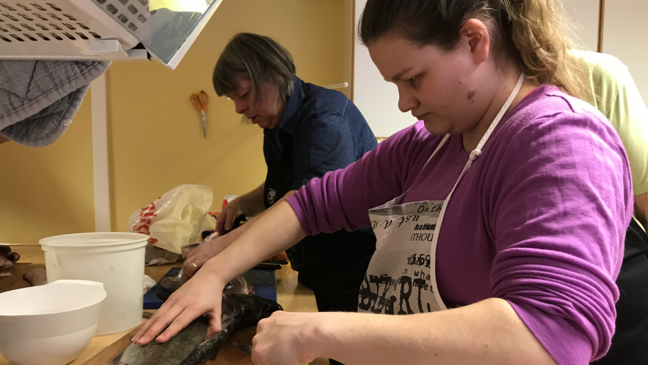 Simone og Sigrun i dyp konsentrasjon Simone og Sigrun i dyp konsentrasjon