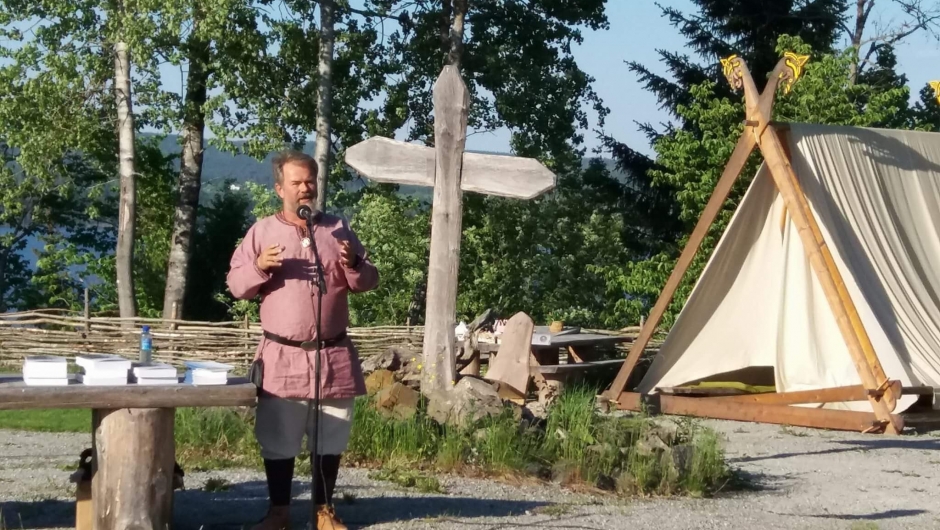 "Han far sjøl" Eieren av Sand Gård. Øystein Skullerud "Han far sjøl" Eieren av Sand Gård.Øystein Skullerud