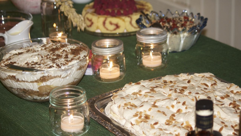 Kakebordet var det heller ingenting å si på