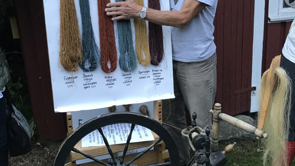 Han gjør alt, dyrker, spinner og farger linen