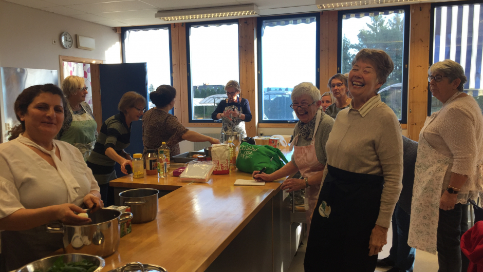 Mye godt humør på matkurs!