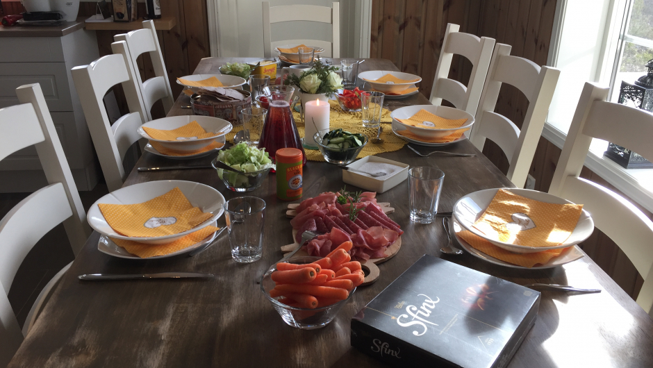 Vi koset oss med god mat