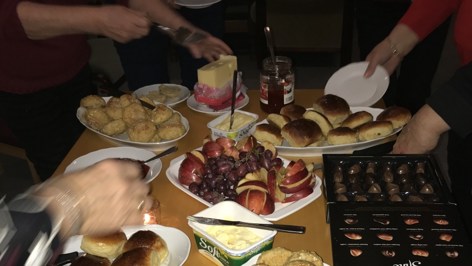 Her smurte vi maten selv, smakte kjempegodt!