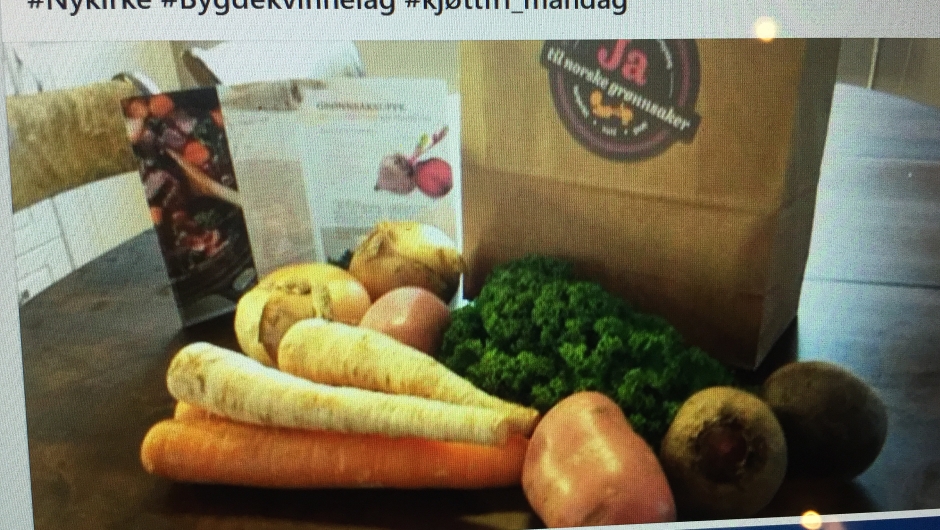 Innholdet i posen på Nykirke