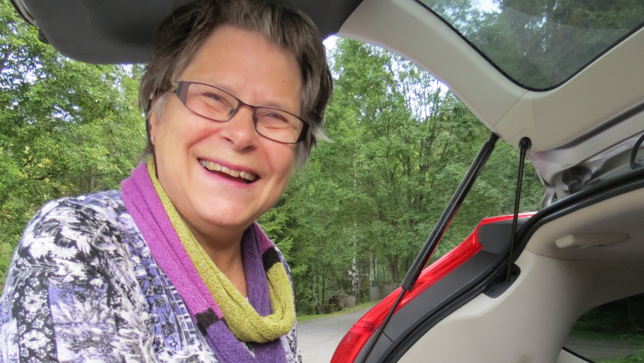 Sjåfør og lagleder Anne Berit Finden i turhumør!