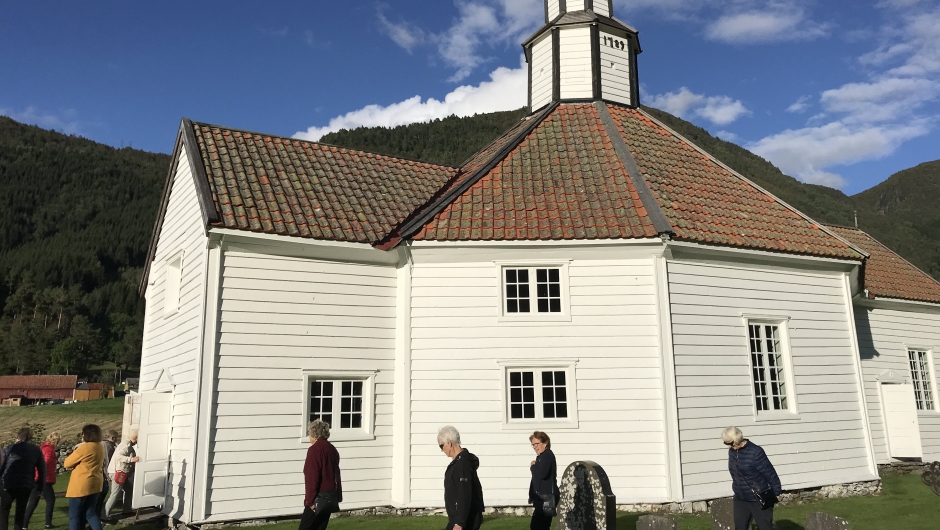 Den åttekanta Rosekyrkja frå 1789. Den åttekanta Rosekyrkja frå 1789.