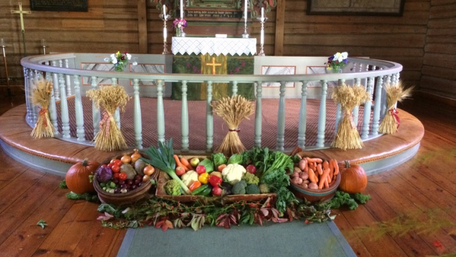 Høsttakkegudstjeneste i Vallset kirke Foto: Signe Maagaard