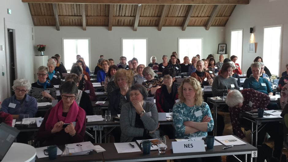 Delegater underveis i møtet Delegater underveis i møtet